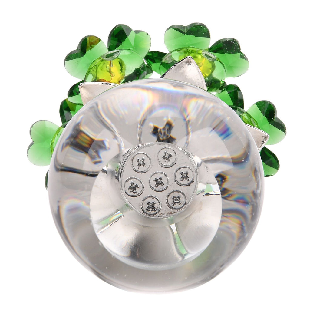 Kristallglas-Blume mit silberfarbenem Metallstiel