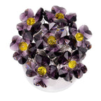 Kristallglas-Blume mit silberfarbenem Metallstiel