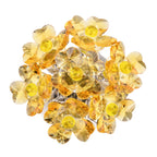 Kristallglas-Blume mit silberfarbenem Metallstiel