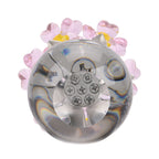 Kristallglas-Blume mit silberfarbenem Metallstiel