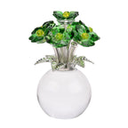 Kristallglas-Blume mit silberfarbenem Metallstiel