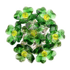 Kristallglas-Blume mit silberfarbenem Metallstiel