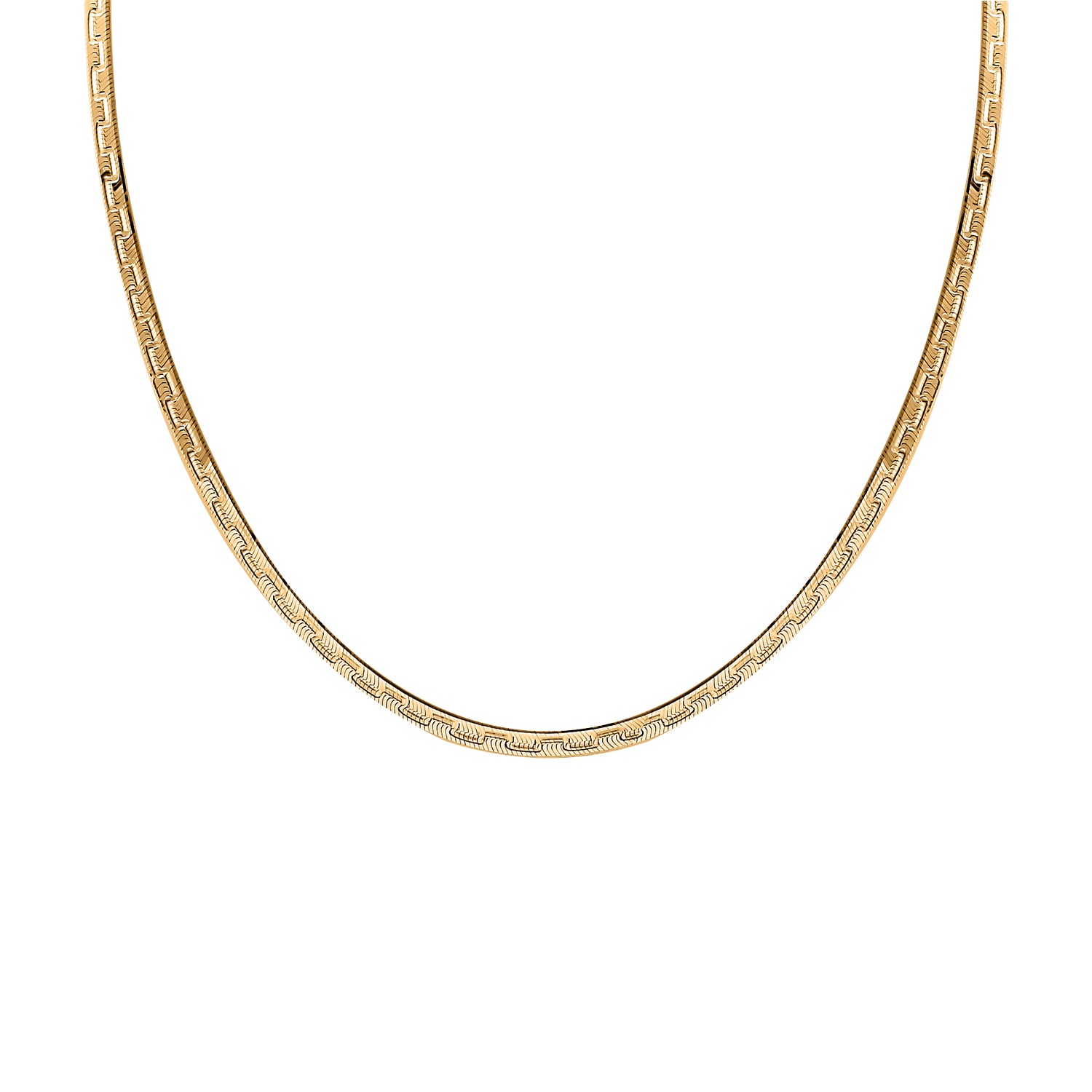 Strukturiertes Fischgräten-Armband 18cm und Fischgrätenkette 43cm
