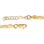 Strukturiertes Fischgräten-Armband 18cm und Fischgrätenkette 43cm
