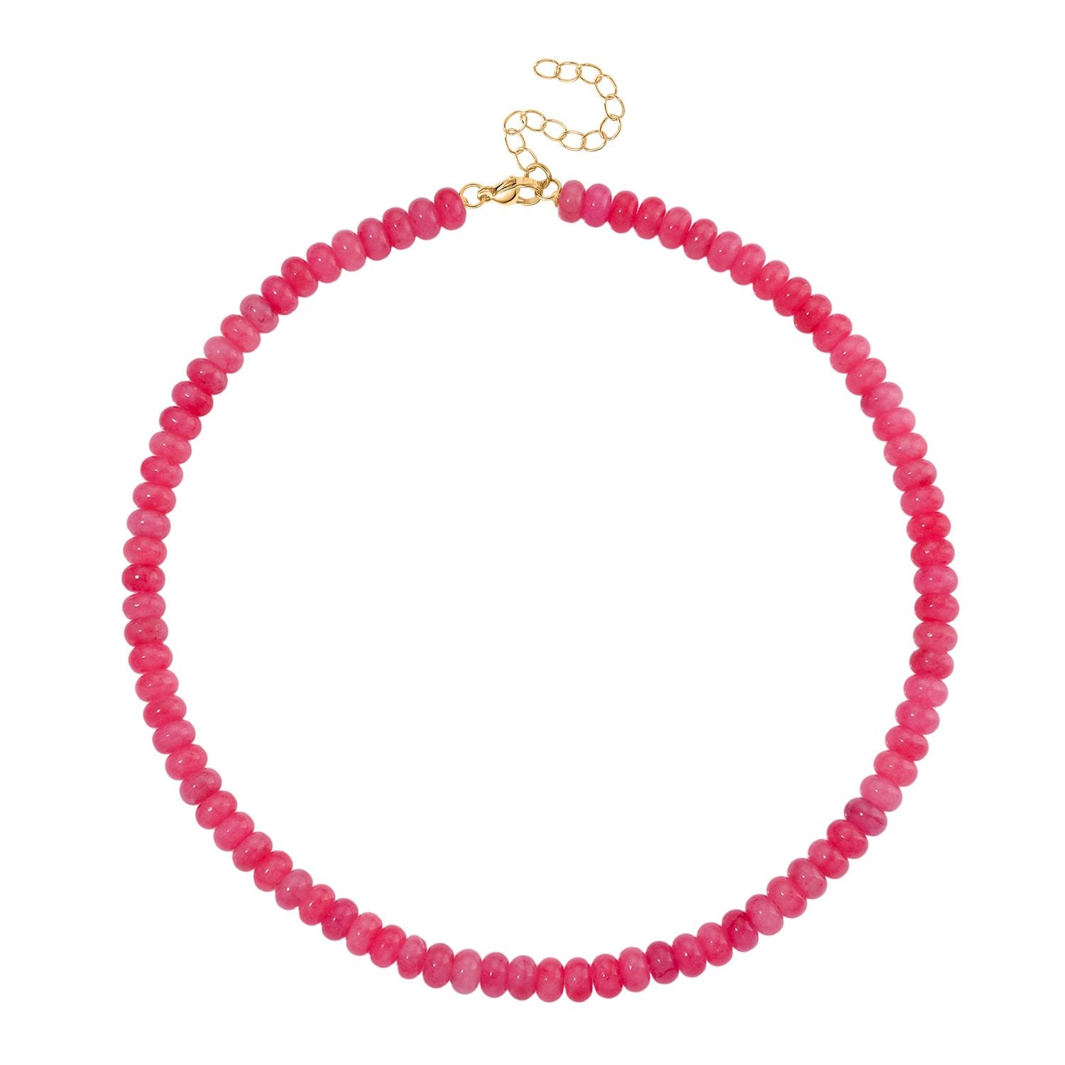 Rosa Quarzit 45+5cm Halskette und 17+5cm Armband