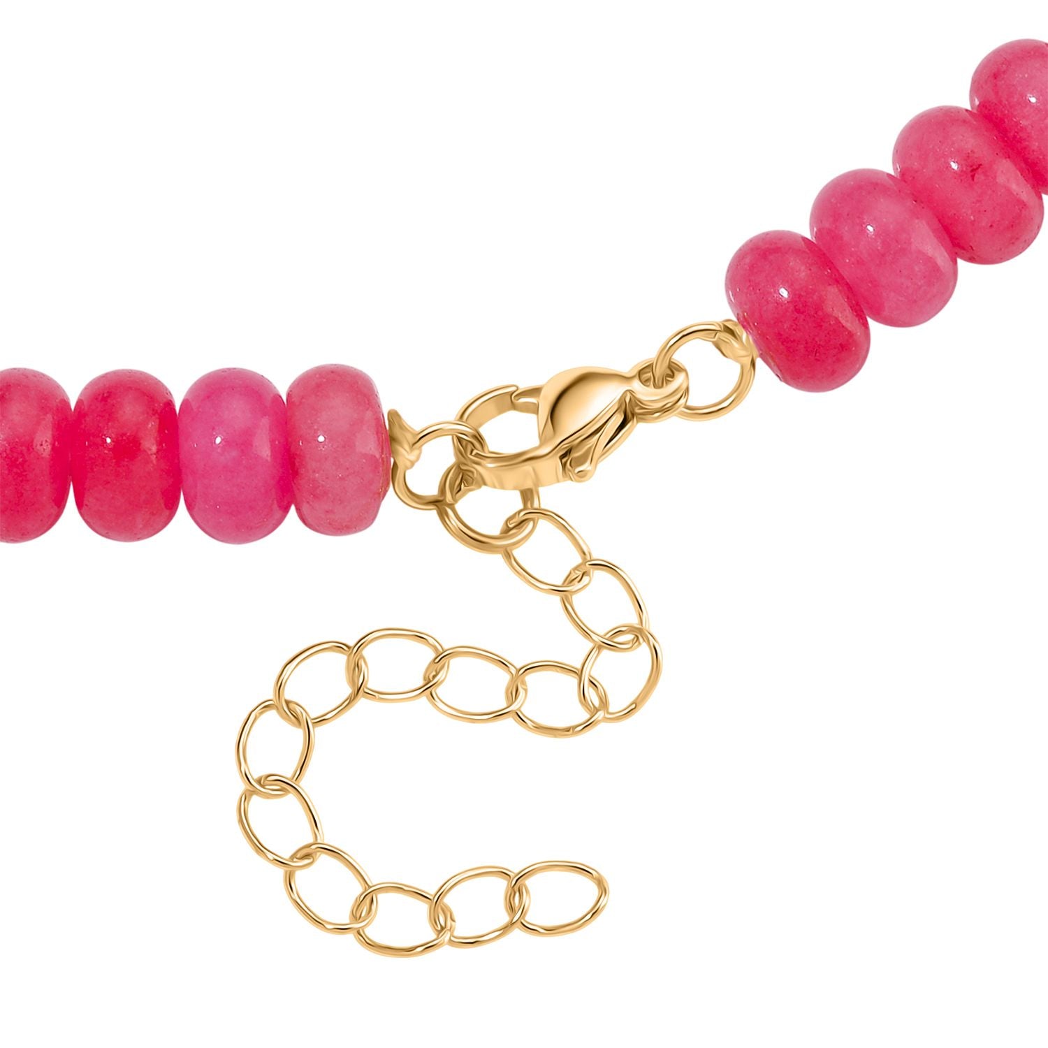 Rosa Quarzit 45+5cm Halskette und 17+5cm Armband