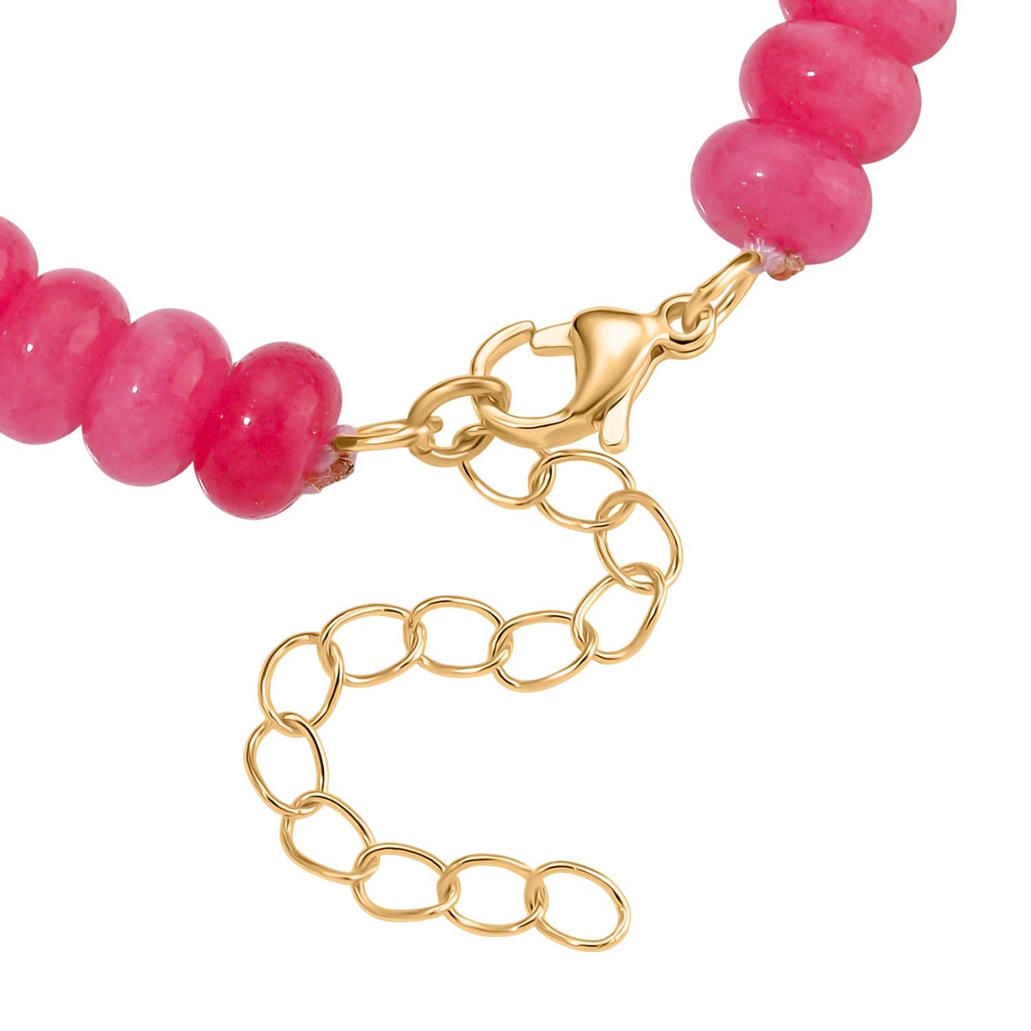 Rosa Quarzit 45+5cm Halskette und 17+5cm Armband