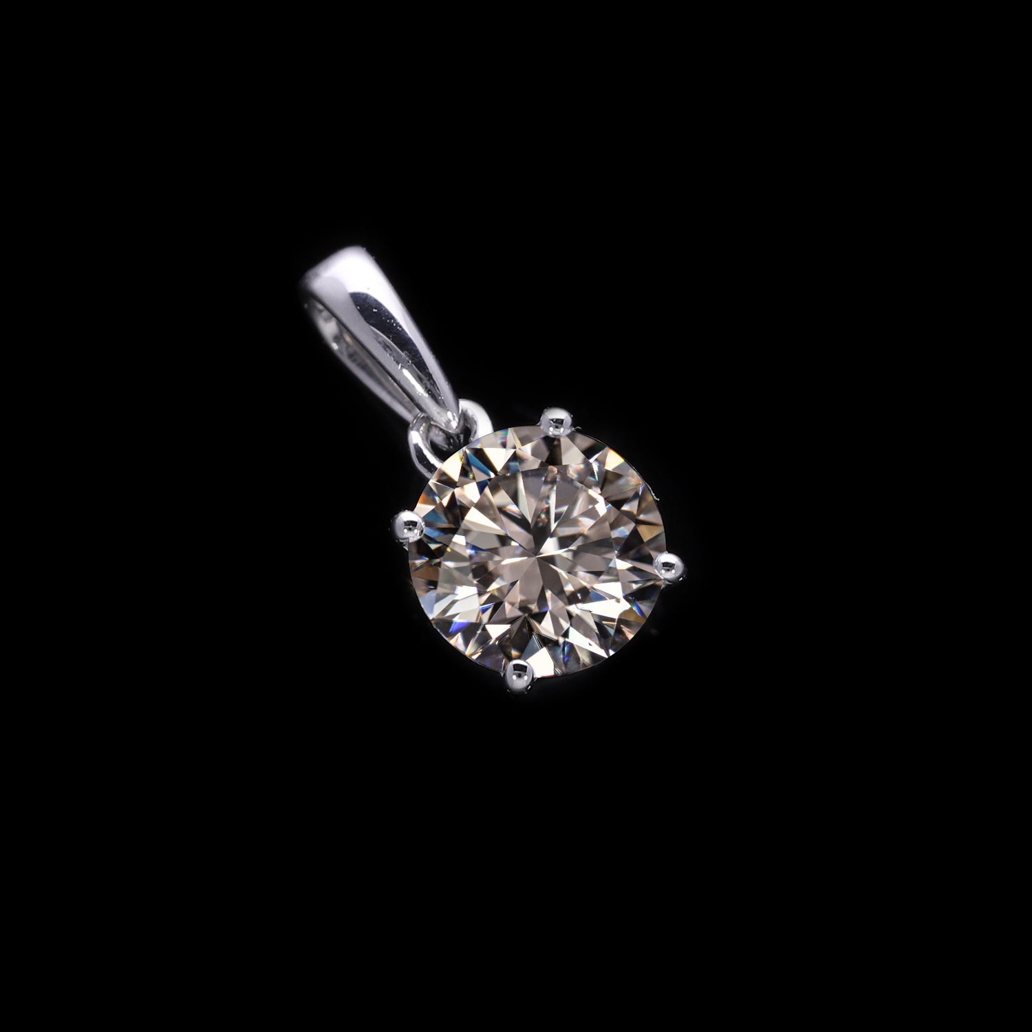 LUXURIANT DIAMOND- VS-EF Labor Diamant Anhänger und Ring in 585 Weißgold