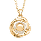 Weißer Zirkonia und Süßwasserperle Ohrringe und Anhänger mit 50+5cm Kette