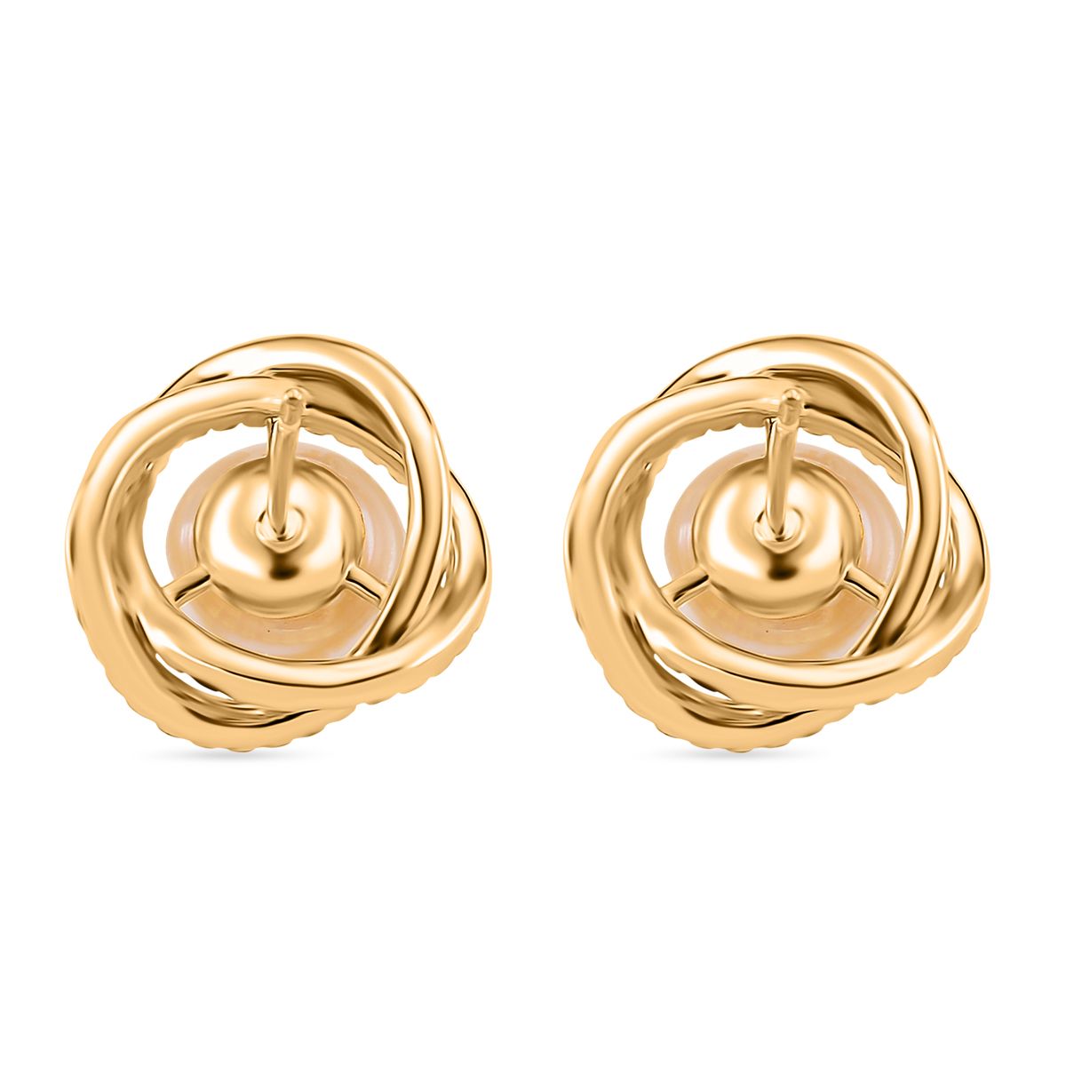 Weißer Zirkonia und Süßwasserperle Ohrringe und Anhänger mit 50+5cm Kette