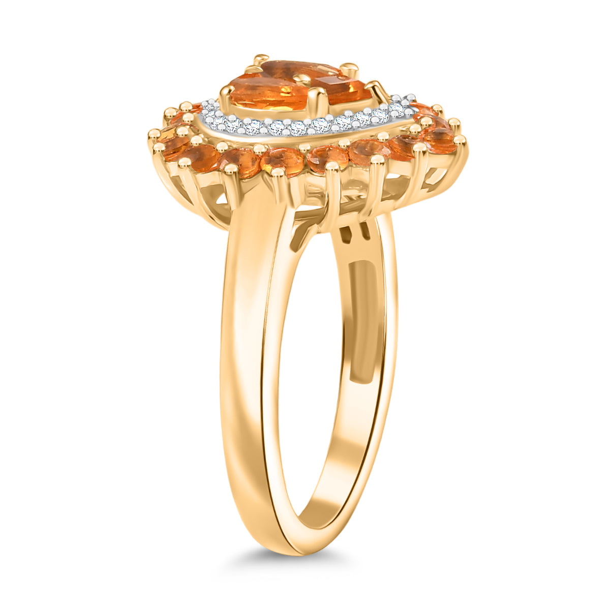 D'Joy Blaze Feueropal Ring und Anhänger mit 50cm Kette
