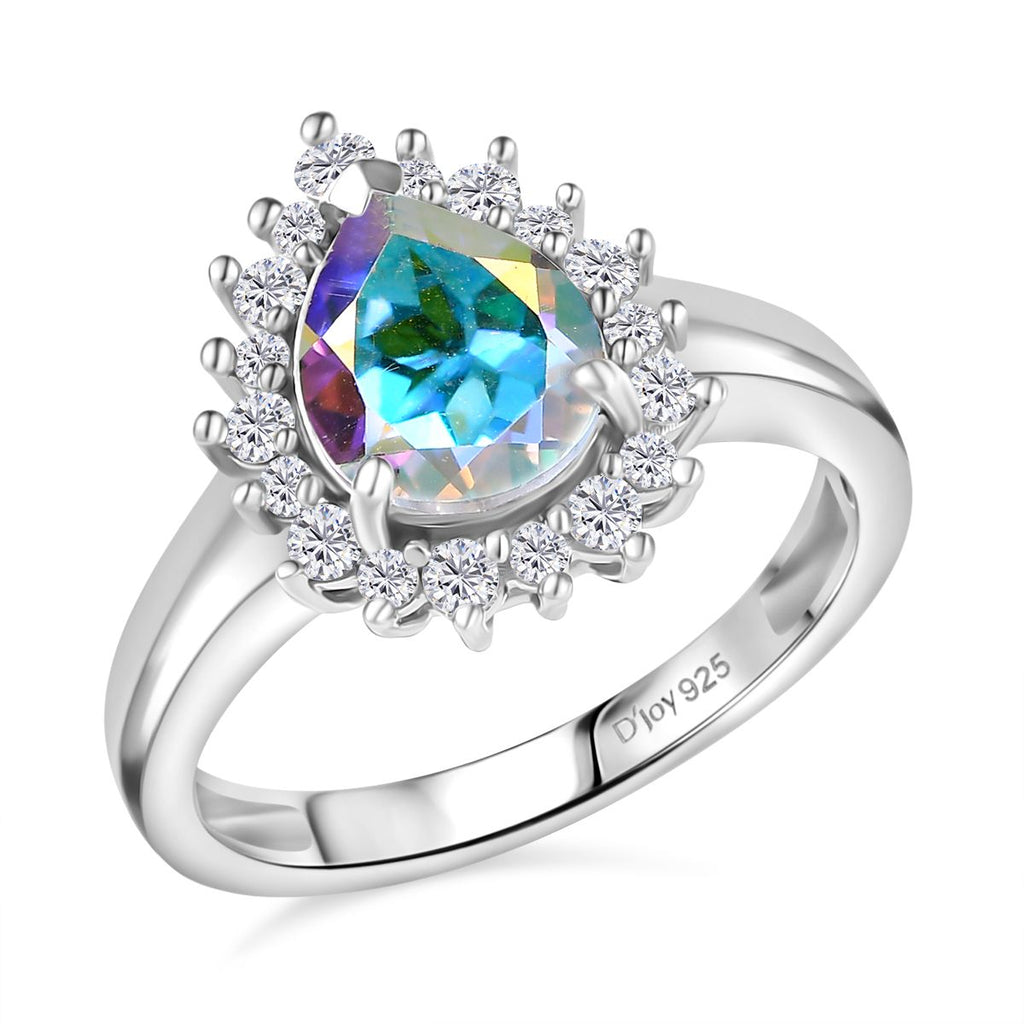 D'Joy Merkur mystischer Topas und Zirkon Ring und Ohrringe