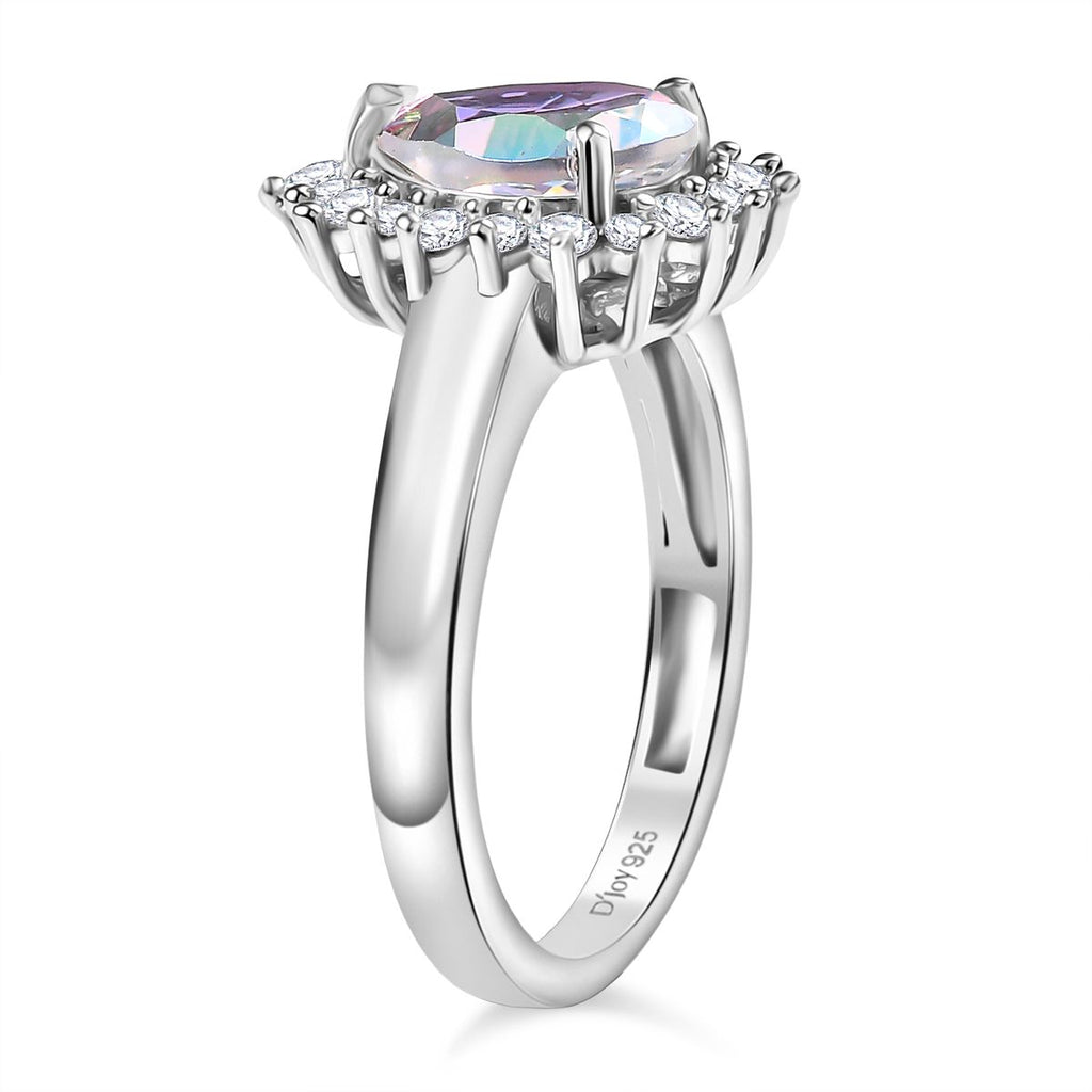 D'Joy Merkur mystischer Topas und Zirkon Ring und Ohrringe
