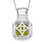 D'Joy Peridot und Moissanit Ring und Anhänger mit 45cm Kette