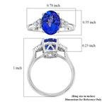 LUXORO AGI zertifiziert und geprüft AAAA Tansanit und Diamant Schmuckset in 585 Weißgold