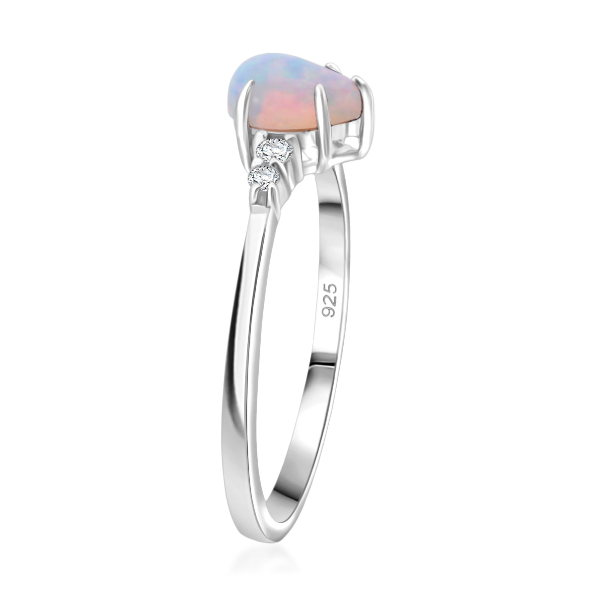 AA Natürlicher äthiopischer Welo Opal und Moissanit Ring und Anhänge