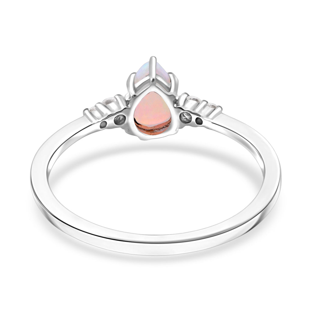 AA Natürlicher äthiopischer Welo Opal und Moissanit Ring und Anhänge