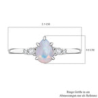 AA Natürlicher äthiopischer Welo Opal und Moissanit Ring und Anhänge
