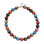 Simuliertes flexibles mehrfarbiges Katzenauge Armband und 45+5cm Halskette