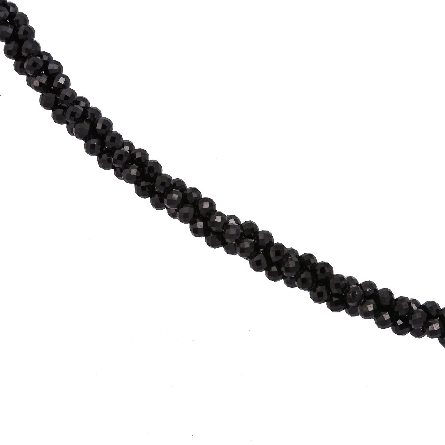 Schwarze Spinell 45cm Halskette und 19cm Armband