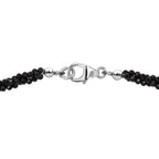 Schwarze Spinell 45cm Halskette und 19cm Armband