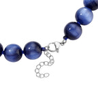 Simuliertes flexibles blaues Katzenauge Armband und 45+5cm Halskette