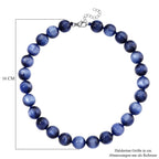 Simuliertes flexibles blaues Katzenauge Armband und 45+5cm Halskette