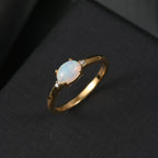 LUXURIANT DIAMOND- AA äthiopischer Welo Opal und Labor Diamant Ring und Anhänger