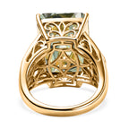 D'Joy Prasiolith, Verde Onyx und Moissanit Ring und Anhänger mit 50cm Kette