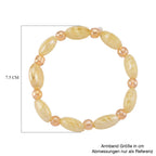 Champagner Glas-Perlen 53,25cm Halskette und flexibles Armband im Murano-Stil