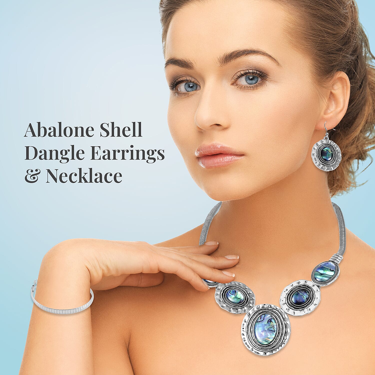 Abalone Muschel Schmuckset  ca. 45.00 ct