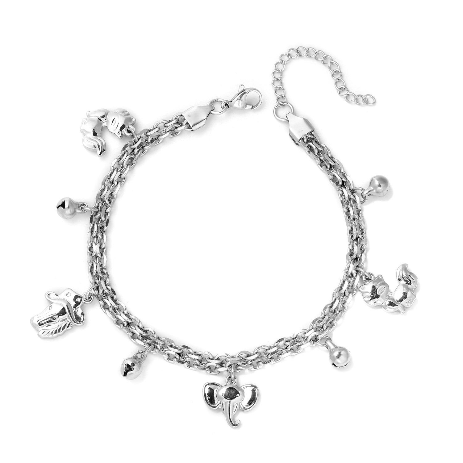 Schlichtes Schmuck Armband/Fußkette ca.23 cm Edelstahl