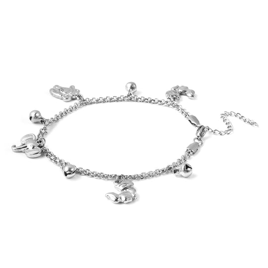 Schlichtes Schmuck Armband/Fußkette ca.23 cm Edelstahl