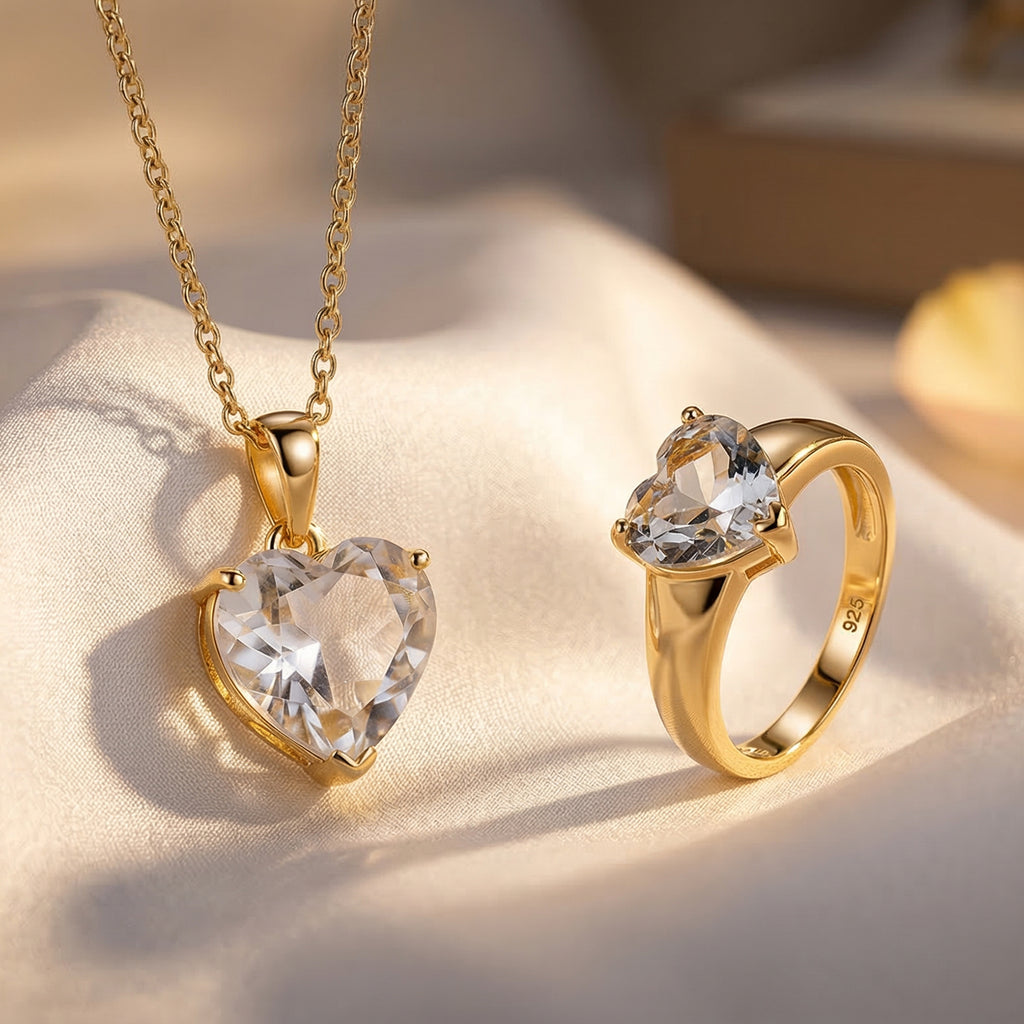 AA Prasiolith Ring und Anhänger 71cm Kette