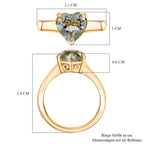 AA Prasiolith Ring und Anhänger 71cm Kette