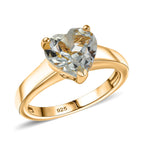 AA Prasiolith Ring und Anhänger 71cm Kette