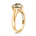 AA Prasiolith Ring und Anhänger 71cm Kette