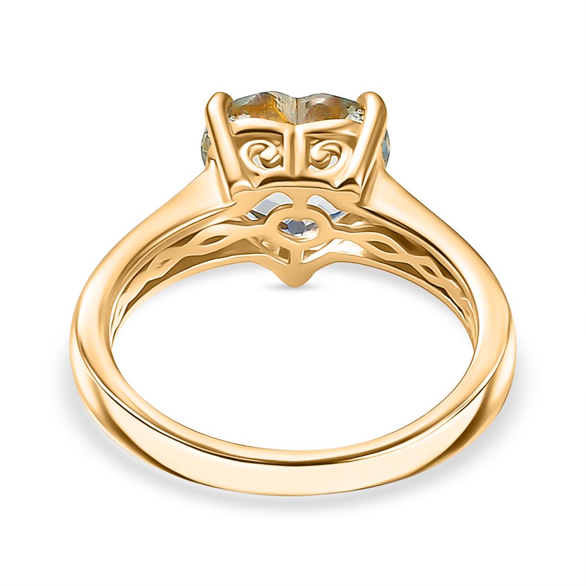 AA Prasiolith Ring und Anhänger 71cm Kette