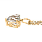 AA Prasiolith Ring und Anhänger 71cm Kette