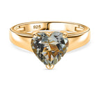 AA Prasiolith Ring und Anhänger 71cm Kette
