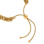 Armband, Reiner Edelstahl, ca. 15.25cm, goldfarben