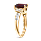 D'Joy Rhodolith Granat und Zirkon Ring und Anhänger mit 50cm Kette