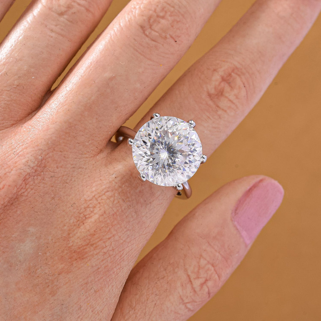 D'Joy Moissanit Ring und Anhänger mit 45cm Kette