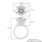 D'Joy Moissanit Ring und Anhänger mit 45cm Kette