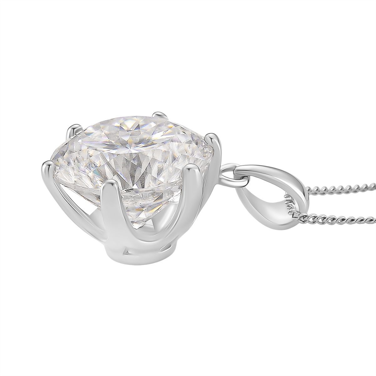 D'Joy Moissanit Ring und Anhänger mit 45cm Kette