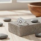 D'Joy Moissanit Ring und Anhänger mit 45cm Kette