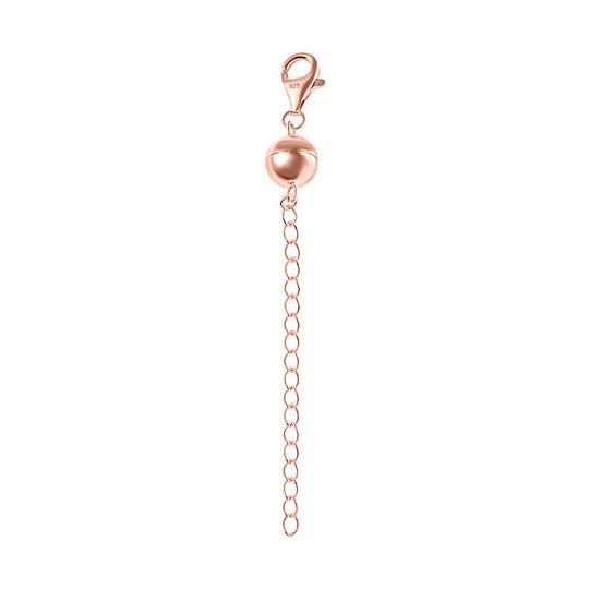 Magnetschließe mit Extender, 5 cm, 925 Silber vergoldet