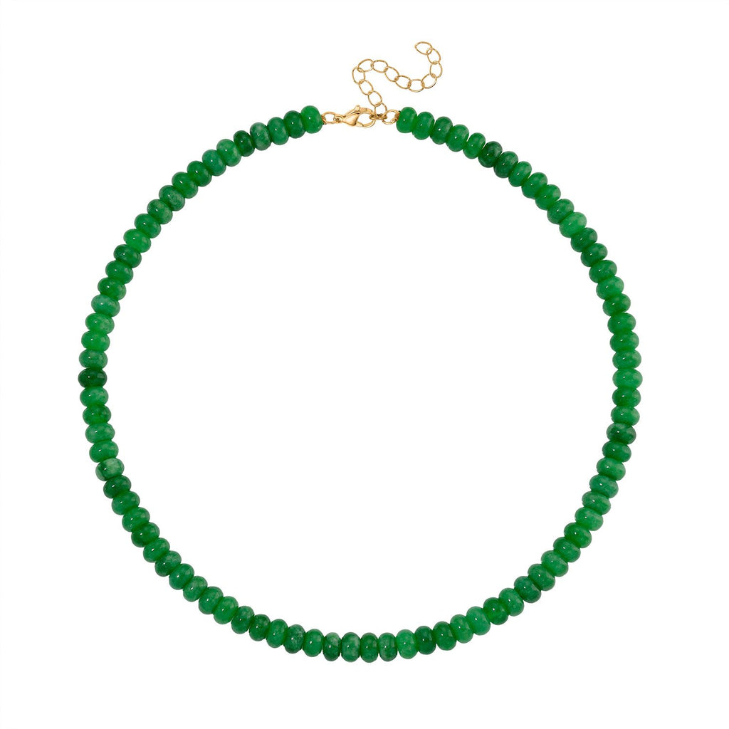 Grüne Quarzit 45+5cm Halskette und 17+5cm Armband