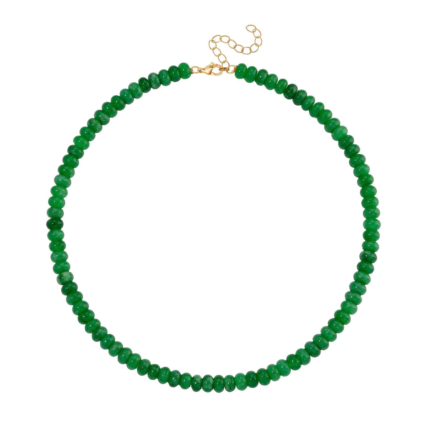 Grüne Quarzit 45+5cm Halskette und 17+5cm Armband