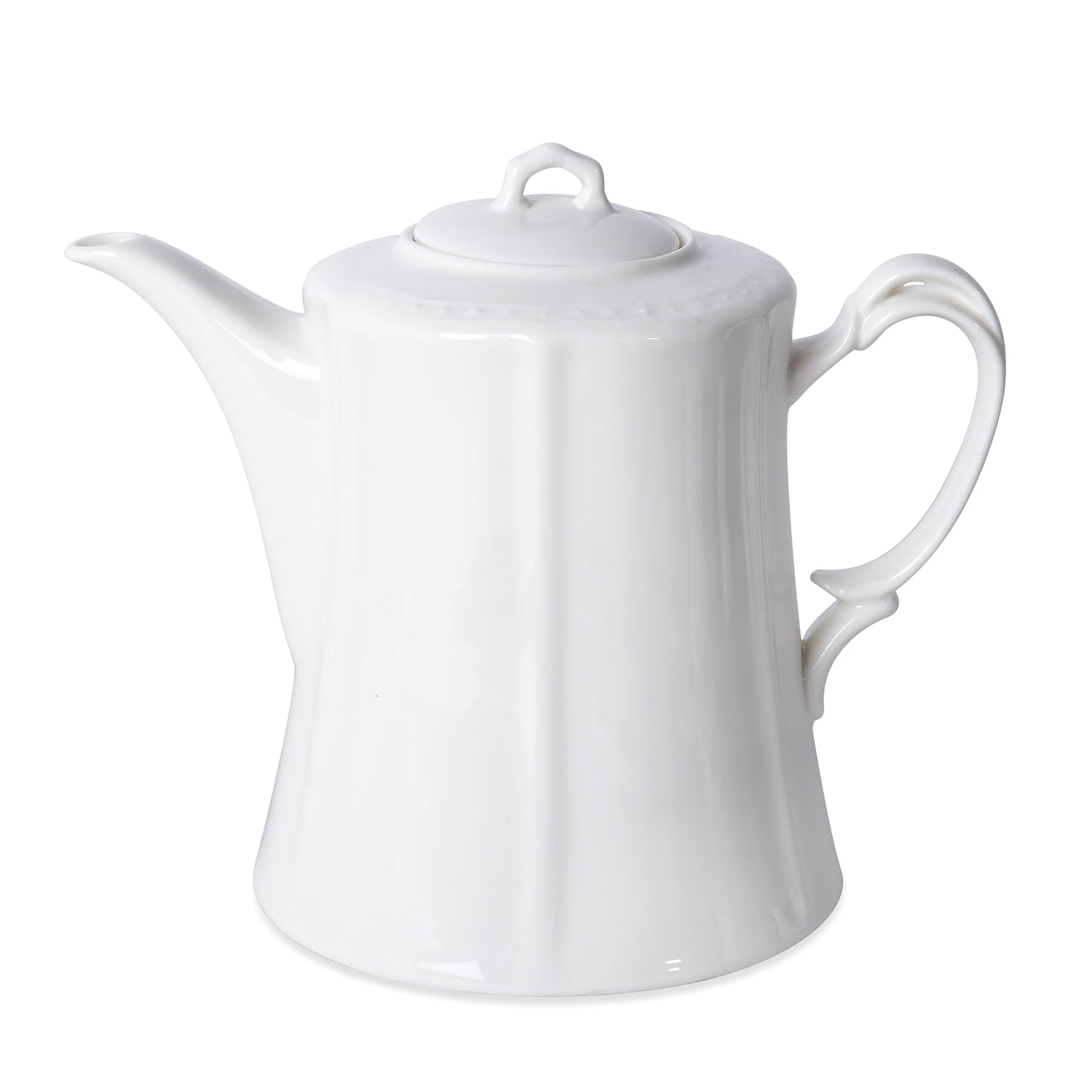 22 teiliges Porzellan geprägtes Tee-Set, 6 Tassen, 6 Teller, 7 Löffel, 1 Teekanne, 1 Zucker, 1 Milch